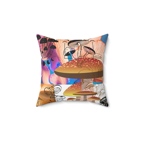 Sacred Mushrooms Square Square Accent Pillow