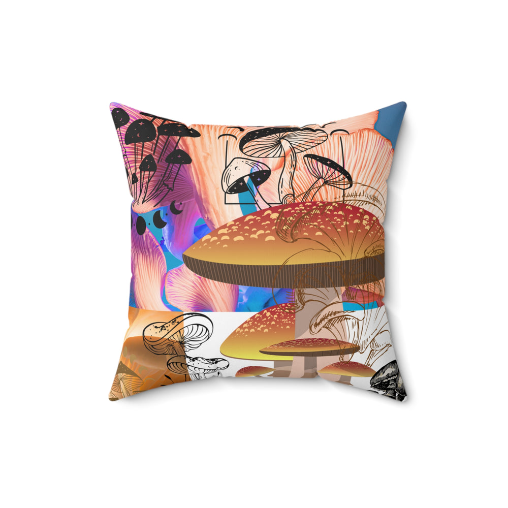 Sacred Mushrooms Square Square Accent Pillow