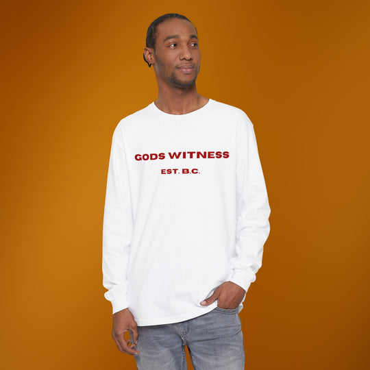 God's Witness Long Sleeve Tee — Faith-Based Graphic Shirt