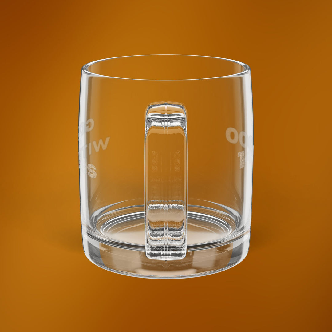 Gods Witness Engraved Glass Coffee Mug