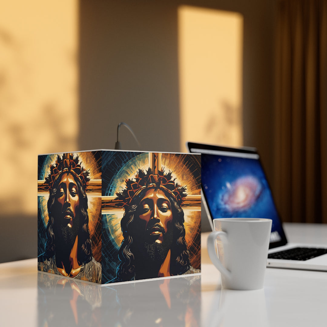 Yeshua Inspired Jesus Inspired Light Cube Lamp Spirituality Inspirational Home Decor for Modern Day Seekers of Truth