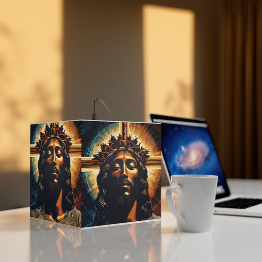 Yeshua Inspired Jesus Inspired Light Cube Lamp Spirituality Inspirational Home Decor for Modern Day Seekers of Truth