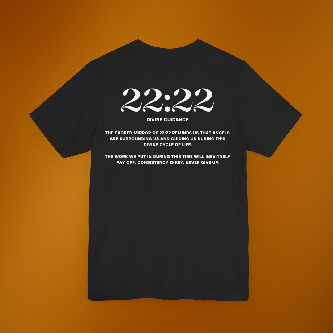 22:22 Divinely Aligned Sacred Mirror T-Shirt | Black