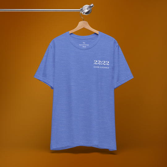 22:22 Divinely Aligned Sacred Mirror T-Shirt | Ash Blue