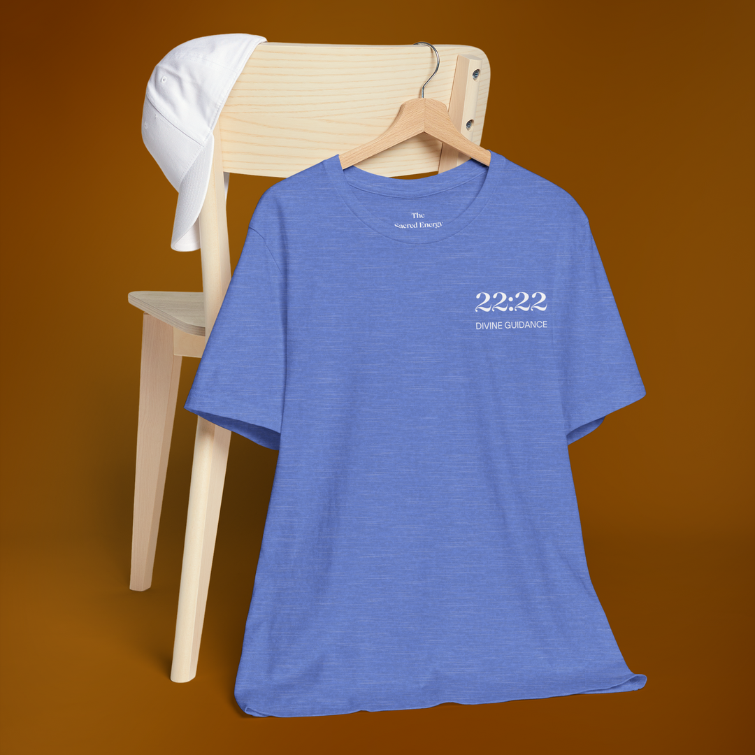 22:22 Divinely Aligned Sacred Mirror T-Shirt | Ash Blue