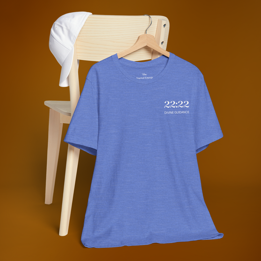 22:22 Divinely Aligned Sacred Mirror T-Shirt | Ash Blue