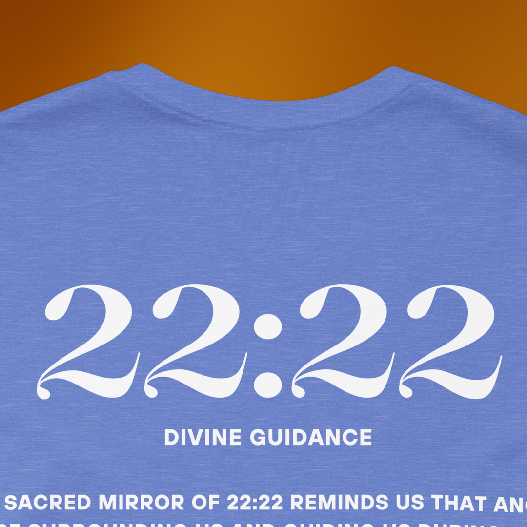 22:22 Divinely Aligned Sacred Mirror T-Shirt | Ash Blue