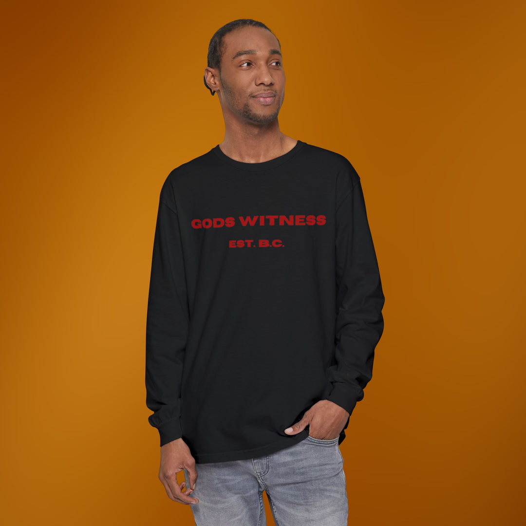 God's Witness Long Sleeve Tee — Faith-Based Graphic Shirt
