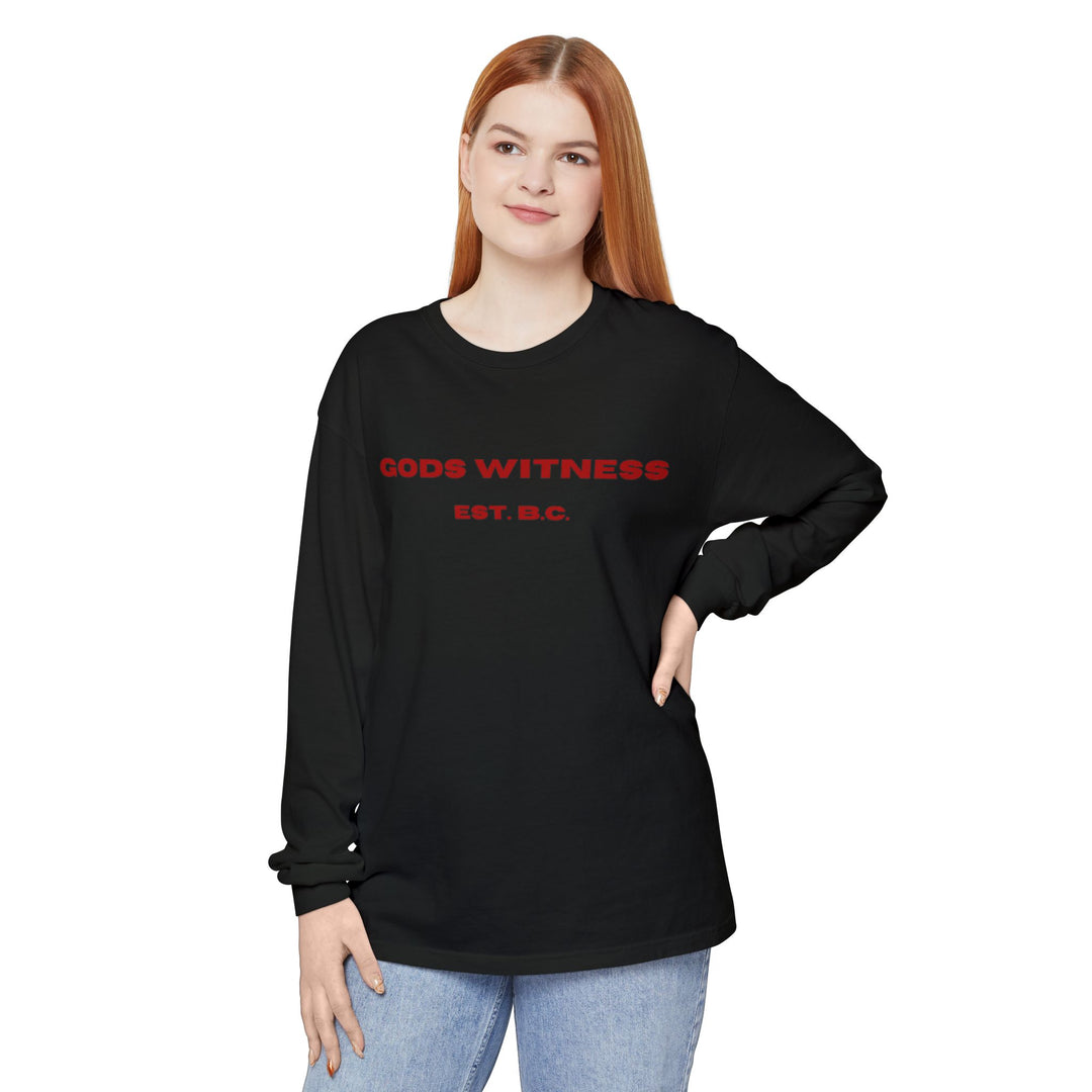 God's Witness Long Sleeve Tee — Faith-Based Graphic Shirt