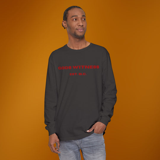 God's Witness Long Sleeve Tee — Faith-Based Graphic Shirt