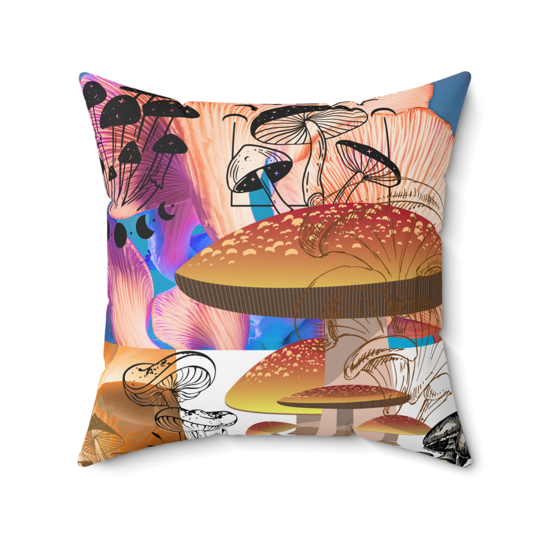 Sacred Mushrooms Square Square Accent Pillow