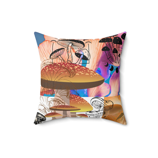 Sacred Mushrooms Square Square Accent Pillow