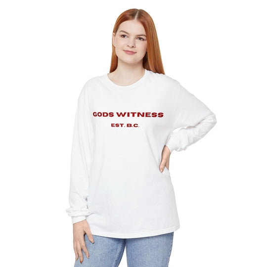 God's Witness Long Sleeve Tee — Faith-Based Graphic Shirt
