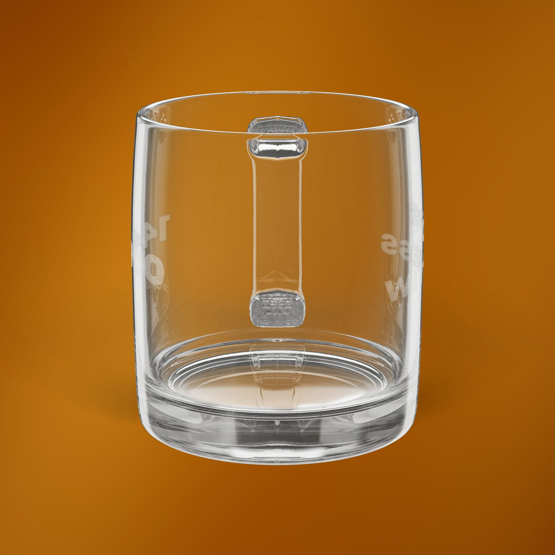 Gods Witness Engraved Glass Coffee Mug