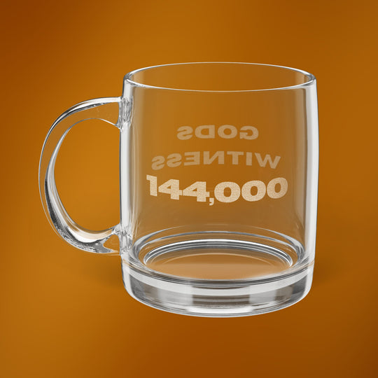 Gods Witness Engraved Glass Coffee Mug