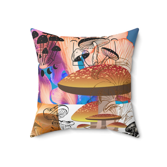 Sacred Mushrooms Square Square Accent Pillow