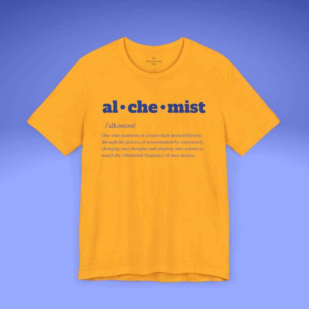 Alchemist Unisex Soft Style Jersey Short Sleeve Tee | Gold | The Sacred Energy Shop