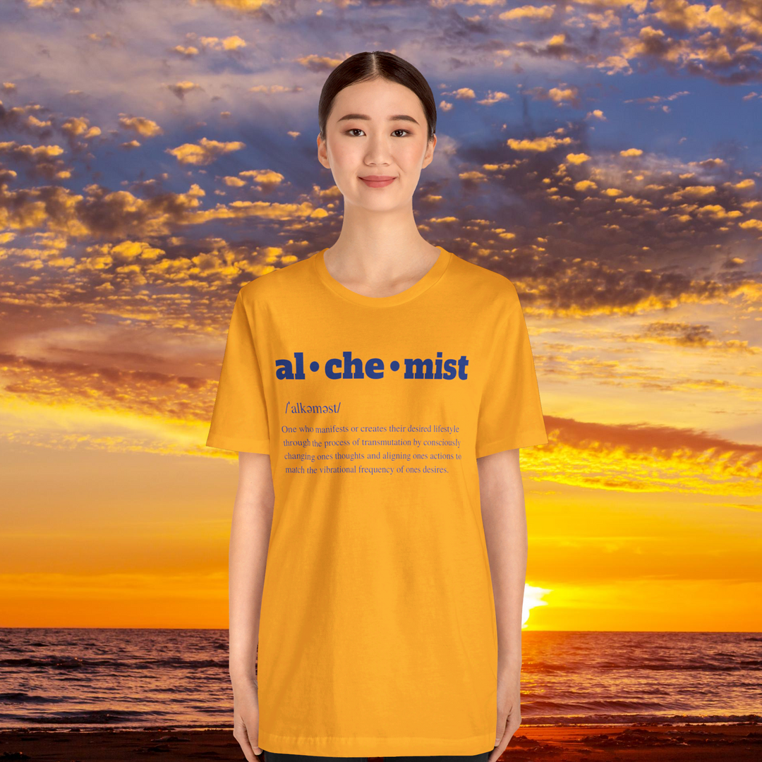 Alchemist Unisex Soft Style Jersey Short Sleeve Tee | Gold | The Sacred Energy Shop