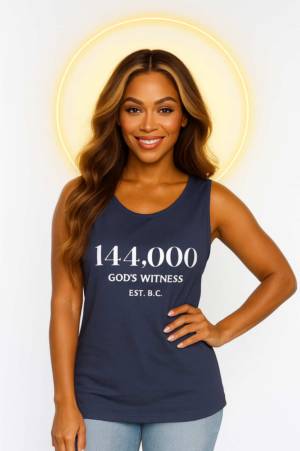 Gods Witness 144000 Unisex Tank Top | The Sacred Energy Shop | Summer Essentials | 2025 Unisex Gift Guide