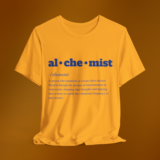 Alchemist Unisex Soft Style Jersey Short Sleeve Tee | Gold | The Sacred Energy Shop