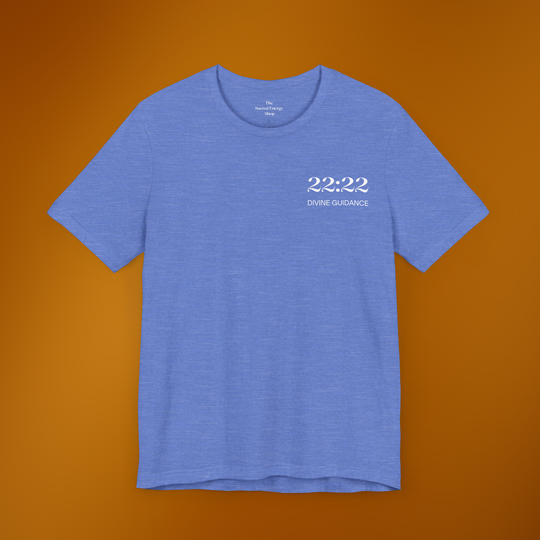22:22 Divinely Aligned Sacred Mirror T-Shirt | Ash Blue