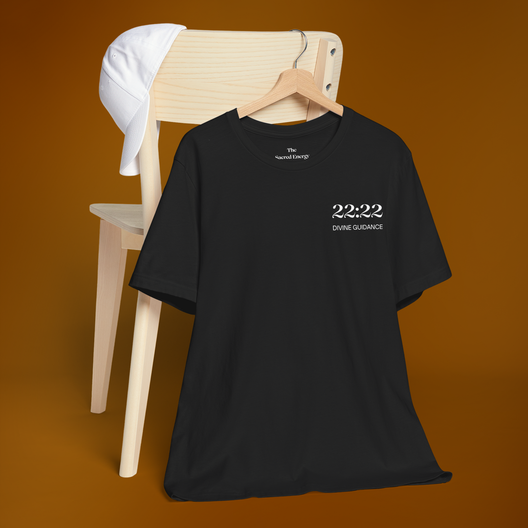 22:22 Divinely Aligned Sacred Mirror T-Shirt | Black