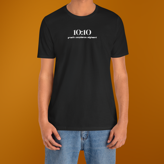 1010 Growth Confidence Alignment T-Shirt | Black