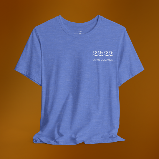 22:22 Divinely Aligned Sacred Mirror T-Shirt | Ash Blue