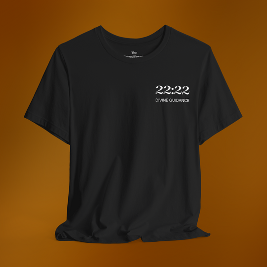22:22 Divinely Aligned Sacred Mirror T-Shirt | Black