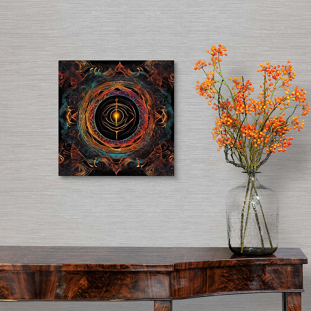 Into The Portal II Mounted Acrylic Abstract Wall Art